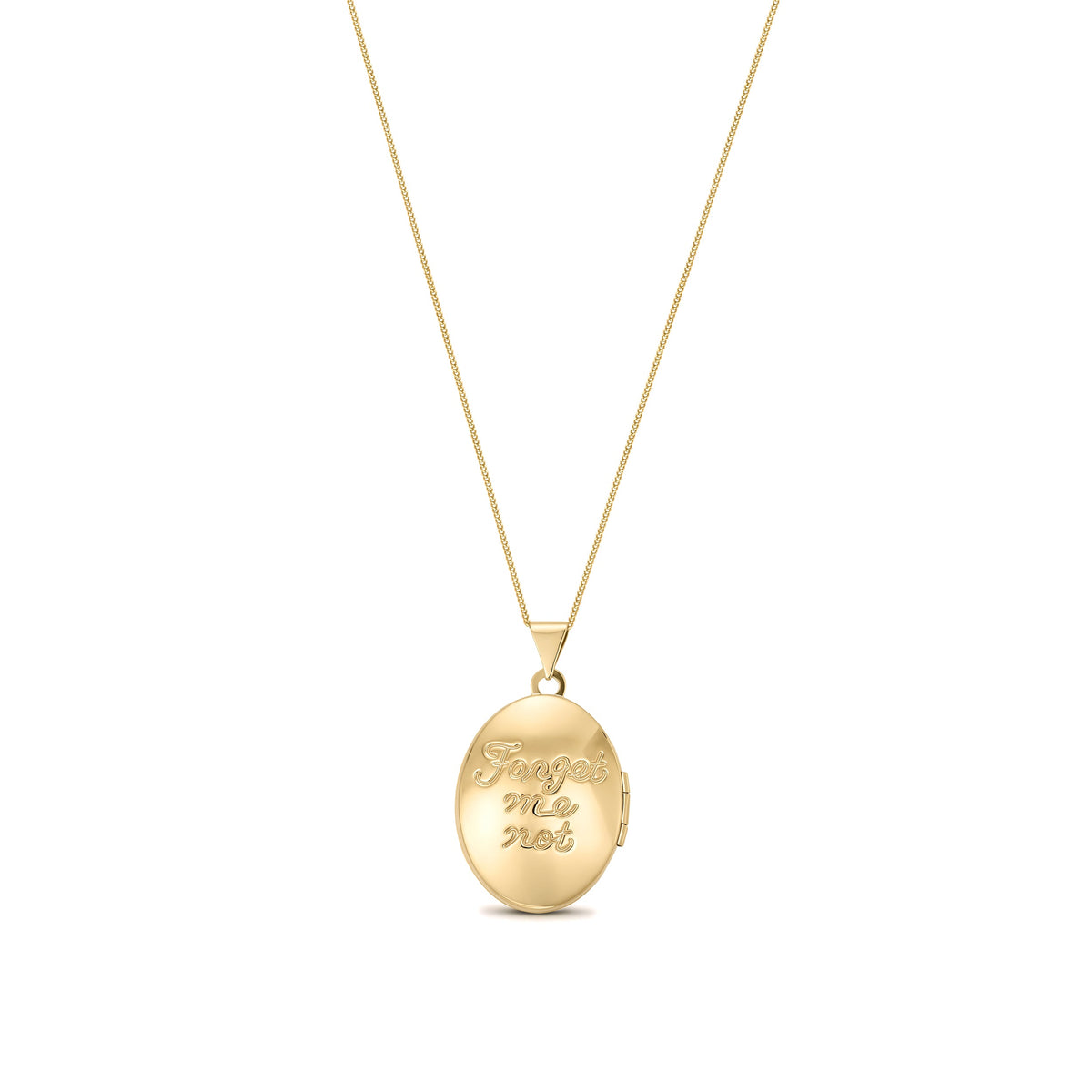 9ct Yellow Gold Patterned Oval Locket