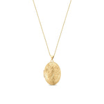 9ct Rose Gold Patterned Oval Locket