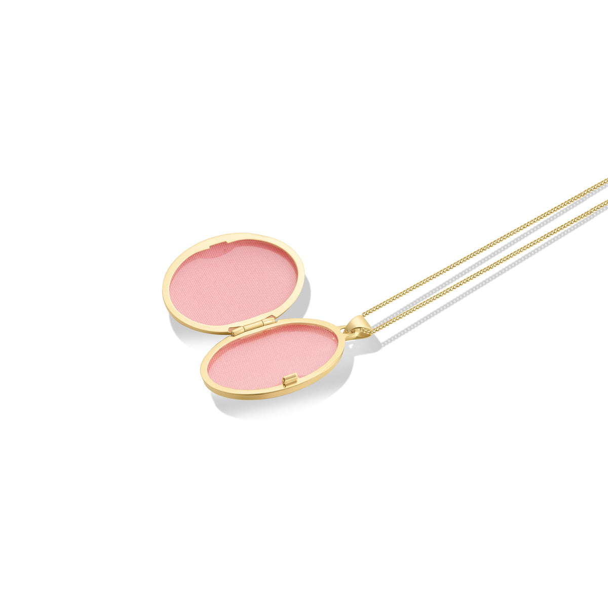 9ct Yellow Gold Half Patterned Oval Locket