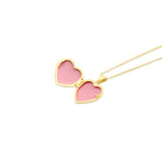 9ct Yellow and White Gold Two Tone Mum Mother Scroll Heart Locket Pendant