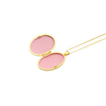 9ct Yellow Gold Classic Oval Locket Pendant — 34mm