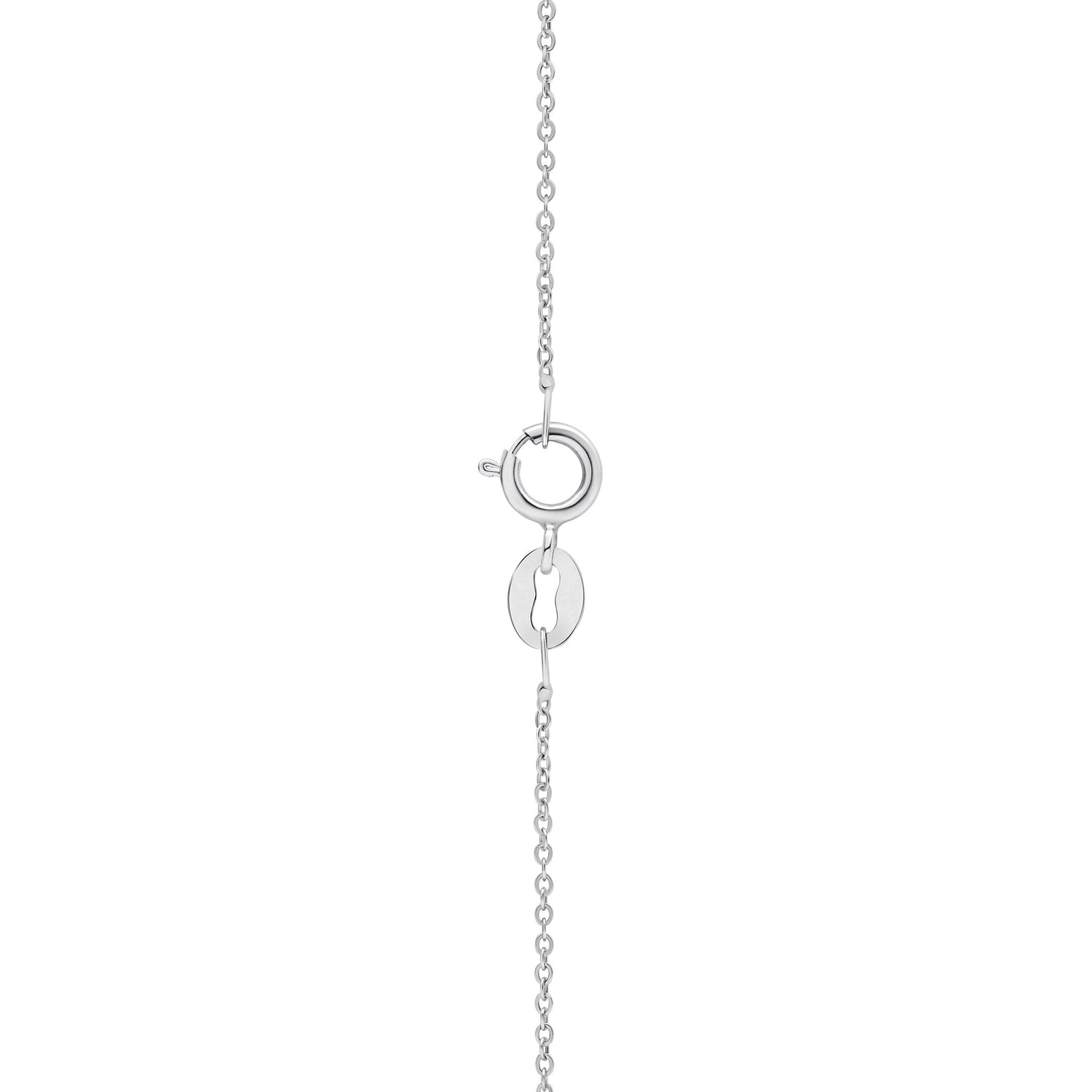 9ct White Gold Natural Round Peridot Teardrop Pendant
