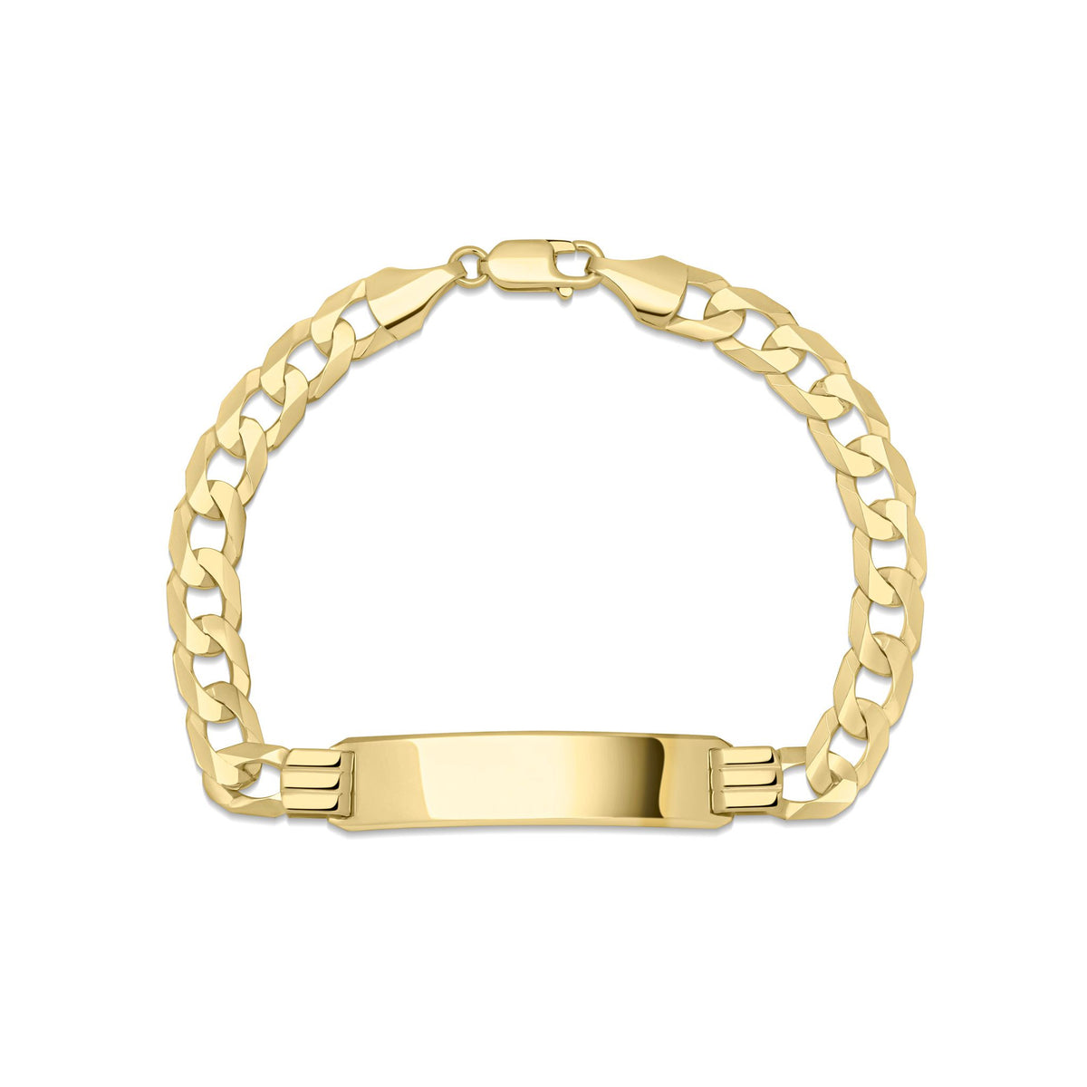 9ct Yellow Gold Heavy Curb ID Bracelet