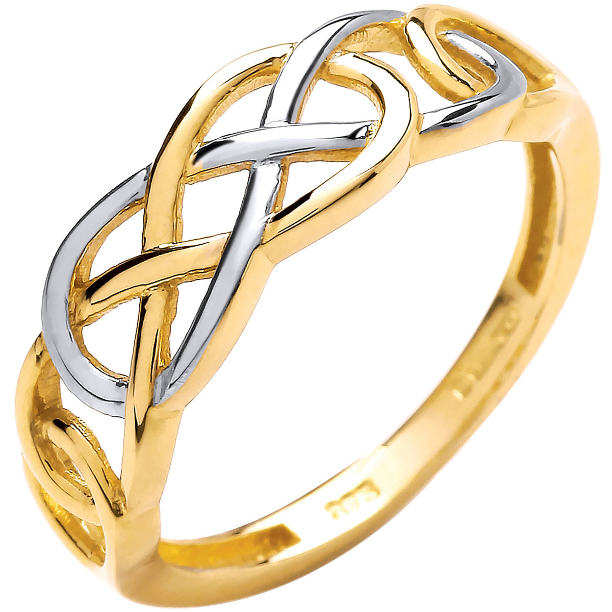 9ct Yellow & White Gold Celtic Ring
