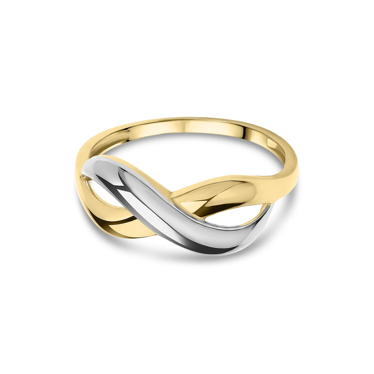 9ct Yellow & White Gold Infinity Ring