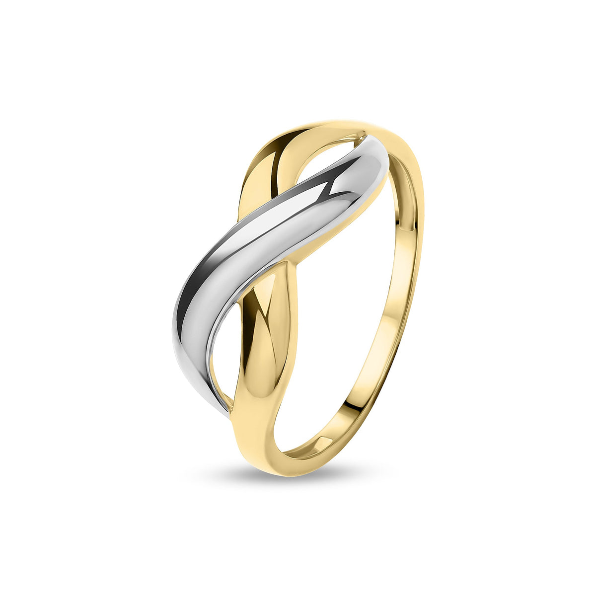 9ct Yellow & White Gold Infinity Ring