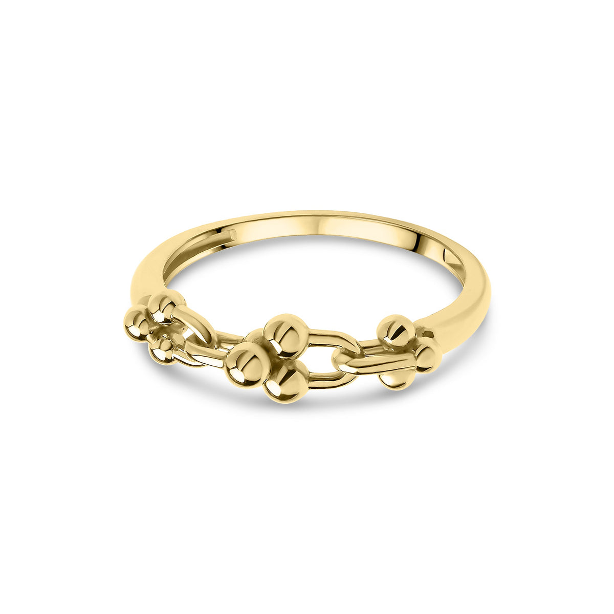 9ct Yellow Gold Bike Lock Ring