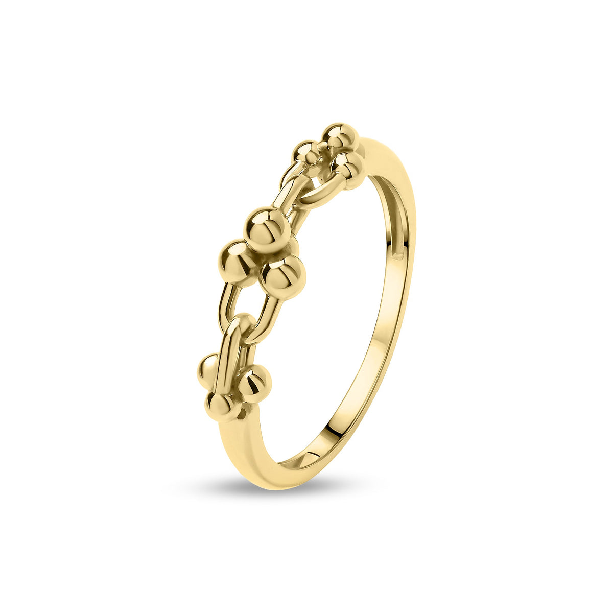 9ct Yellow Gold Bike Lock Ring