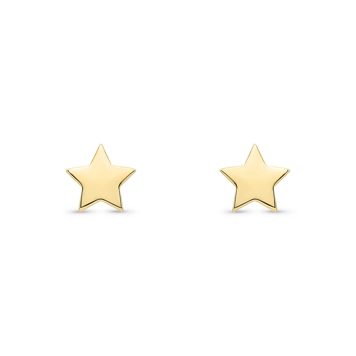 9ct Yellow Gold Star Stud Earrings