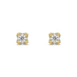 9ct Yellow Gold Natural Diamond Stud Earrings