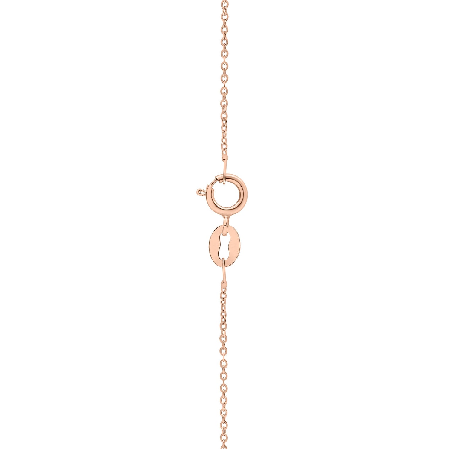 9ct Rose Gold Natural Diamond Twist Teardrop Pendant Necklace