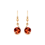 Gold Plated Sterling Silver Natural Baltic Amber Round Amber Swirl Drop Earrings
