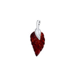 Sterling Silver Natural Baltic Amber Grape Leaf Pendant