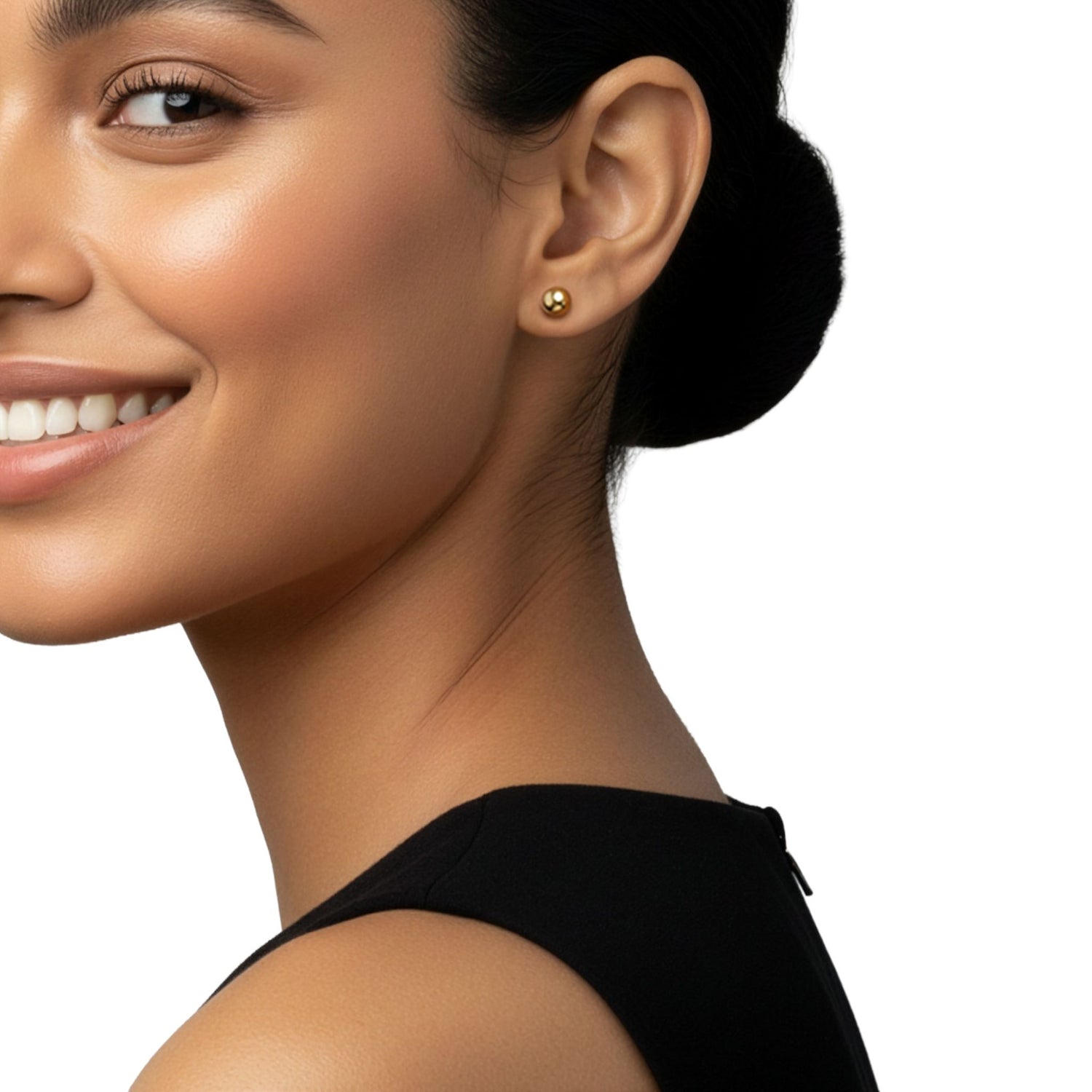 9ct Yellow Gold Ball Stud Earrings — 8mm