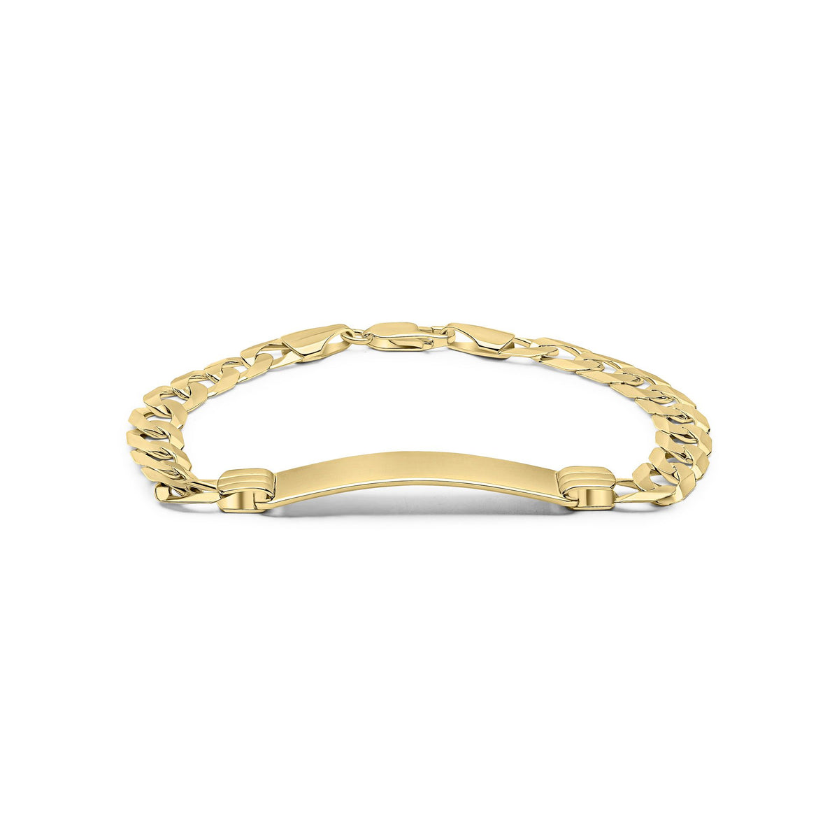 9ct Yellow Gold Heavy Curb ID Bracelet