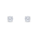 9ct White Gold Round Cubic Zirconia CZ Claw Set Stud Earrings — 5mm