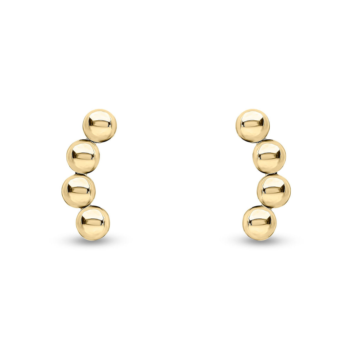 9ct Gold Graduated Bead Stud Earrings