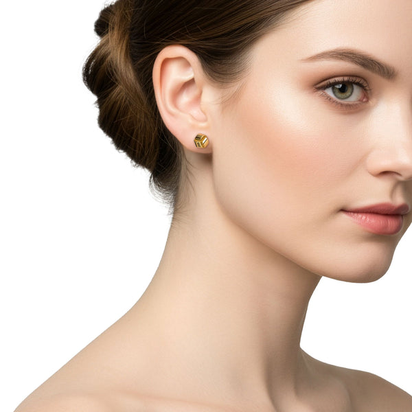 9ct Yellow Gold Polished Classic Knot Stud Earrings — 9.5mm
