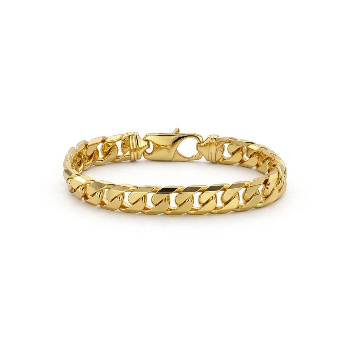 9ct Yellow Gold 11mm Tight Curb Bracelet