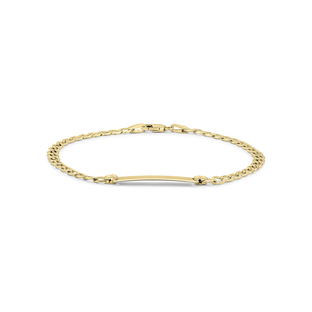 9ct Yellow Gold Classic Curb ID Bracelet