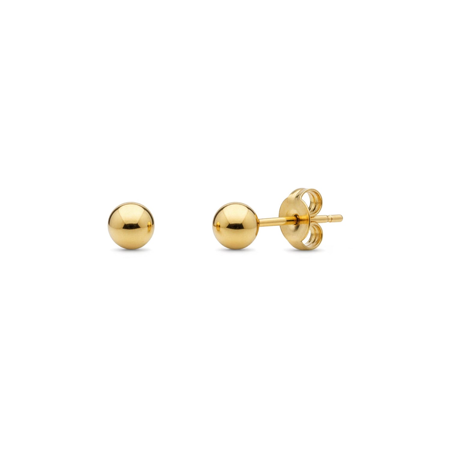 9ct Yellow Gold Ball Stud Earrings — 3mm