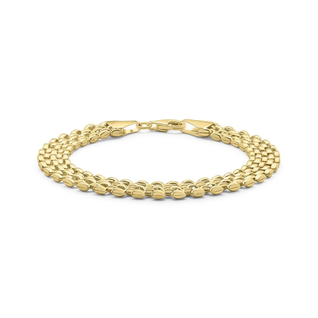 9ct Yellow Gold Panther Link Bracelet
