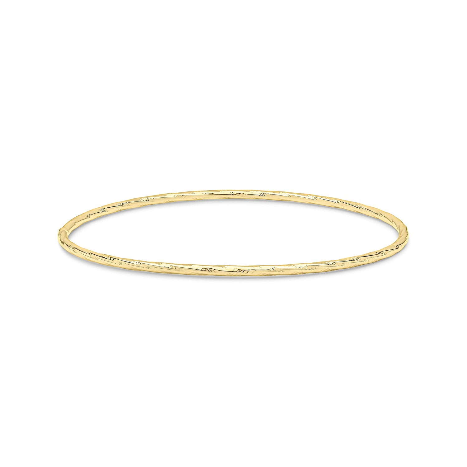 9ct Yellow Gold Diamond Cut Twist Bangle