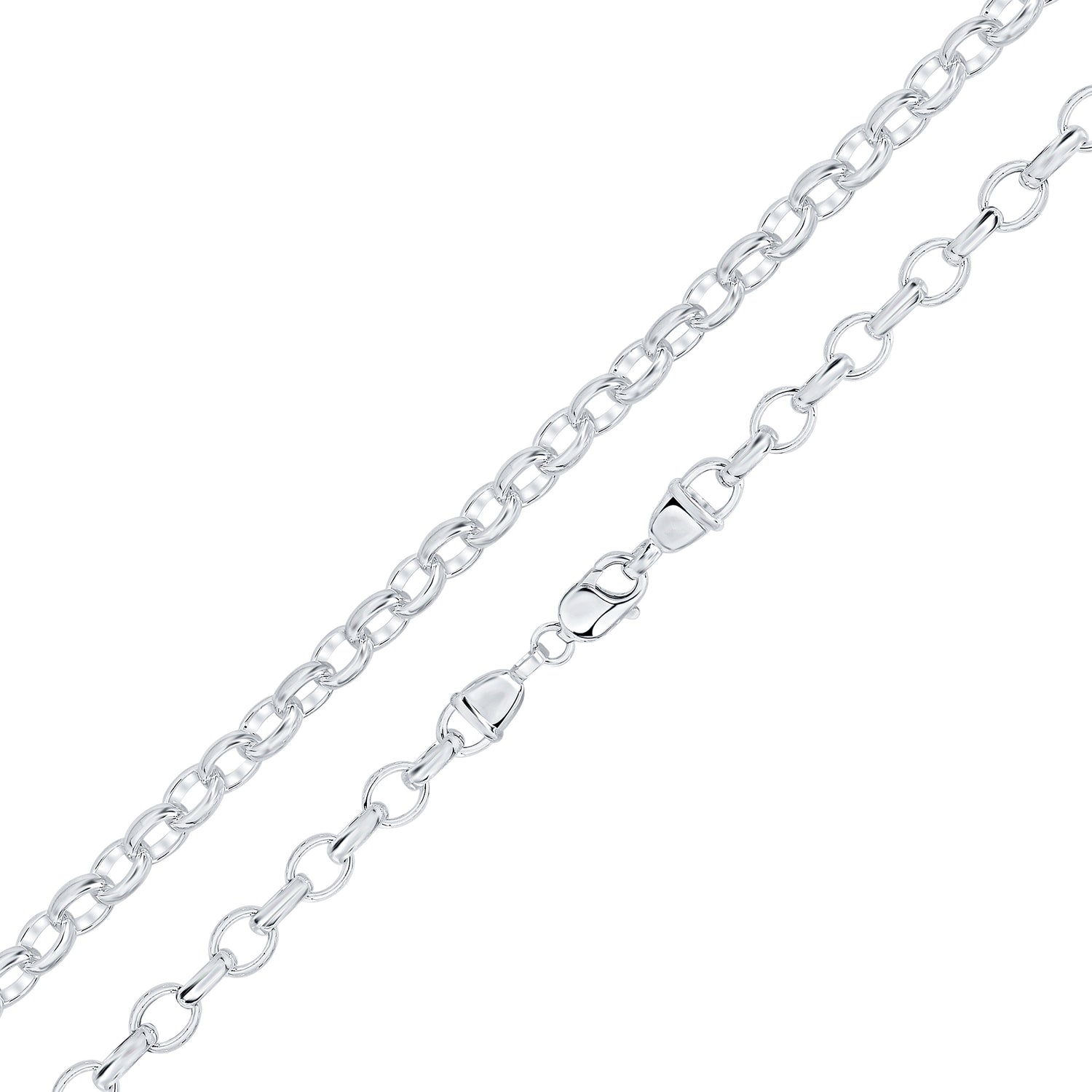 Sterling Silver 8.5x11mm Oval Belcher Bracelet
