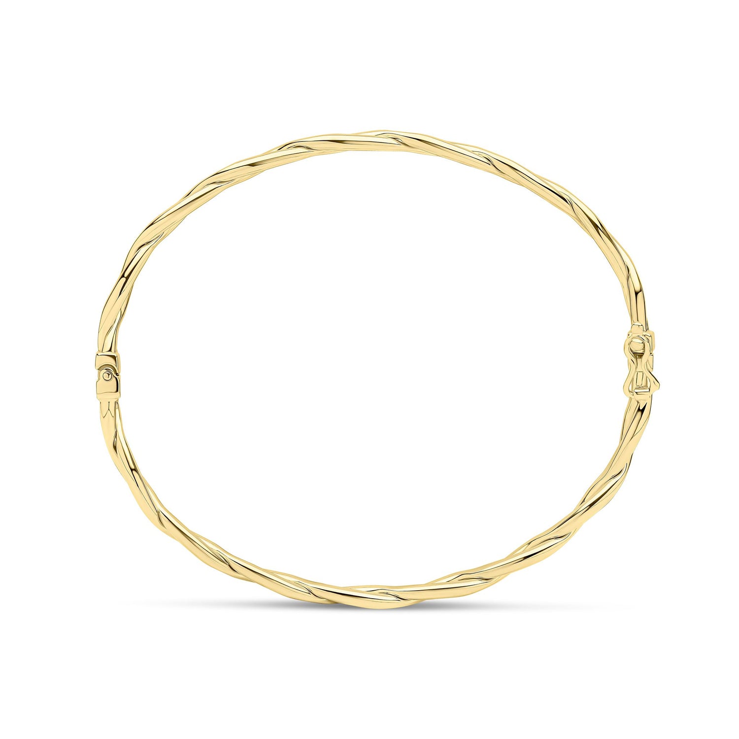 9ct Yellow Gold Infinity Twist Bangle