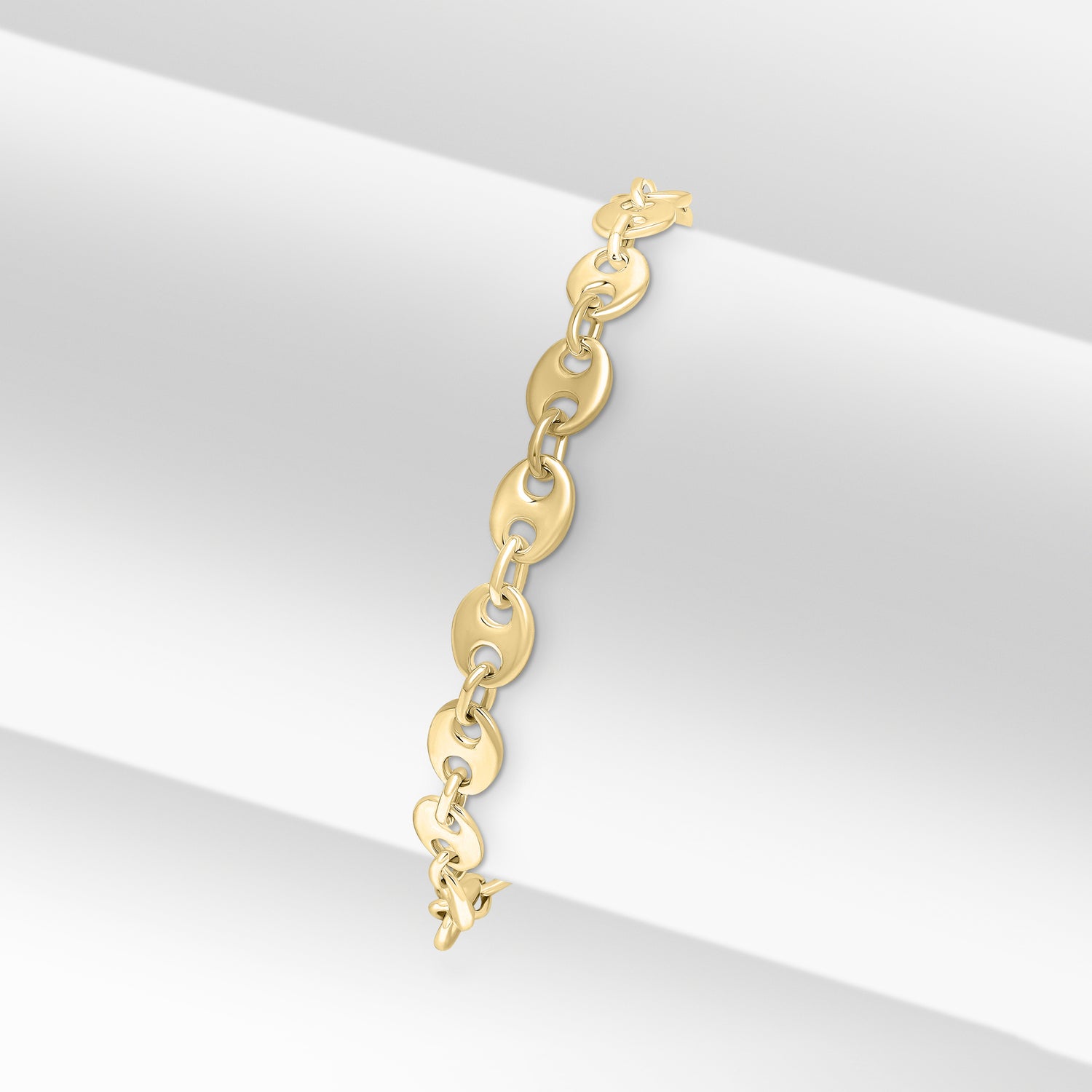 18ct Gold Vermeil 6mm Marine Cable Bracelet