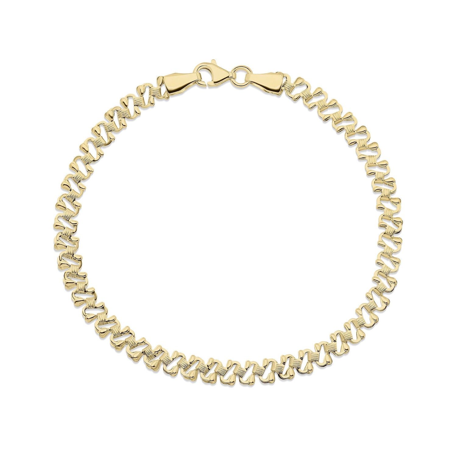 9ct Yellow Gold 5mm Serpentine Bracelet