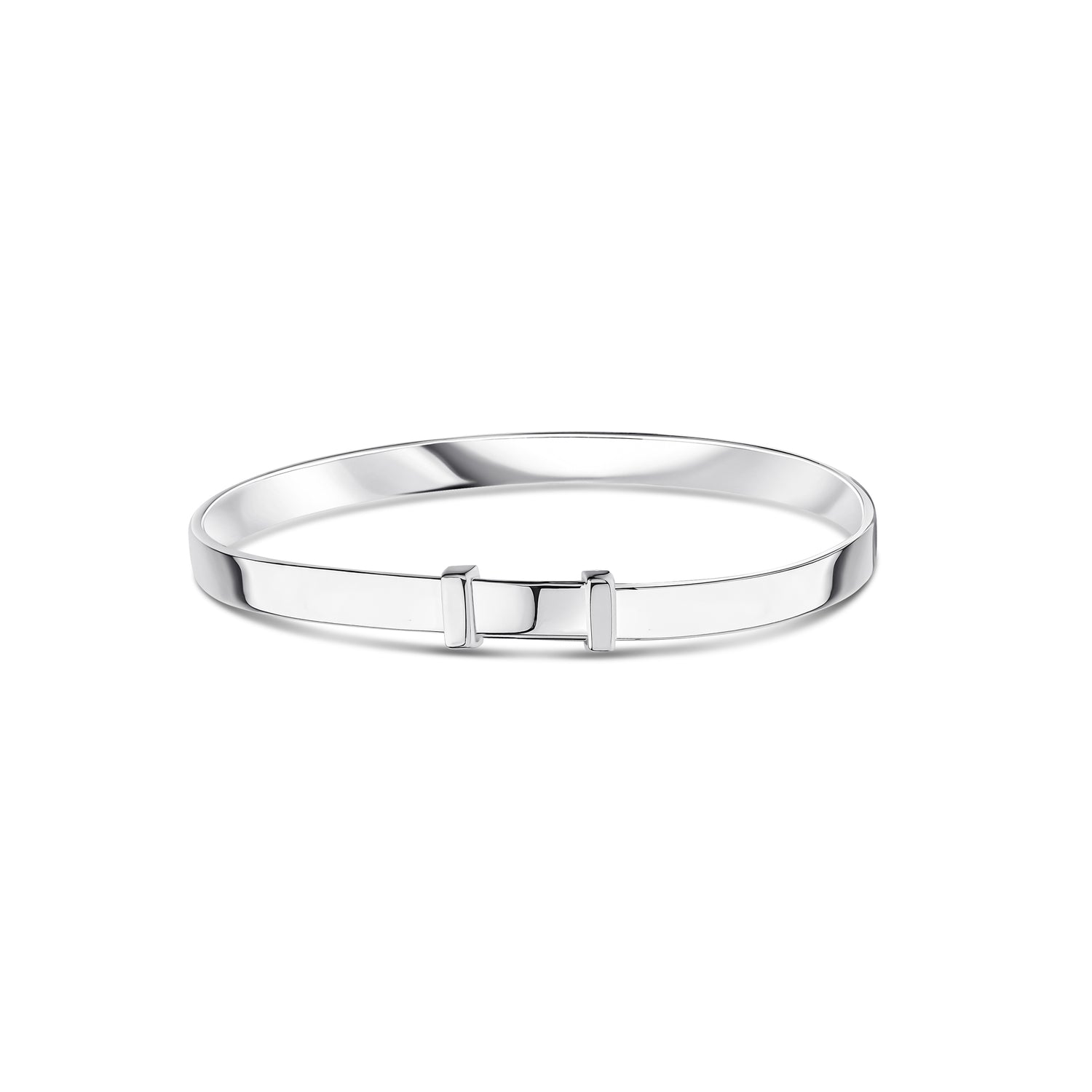 Sterling Silver Flat Polished Baby Bangle