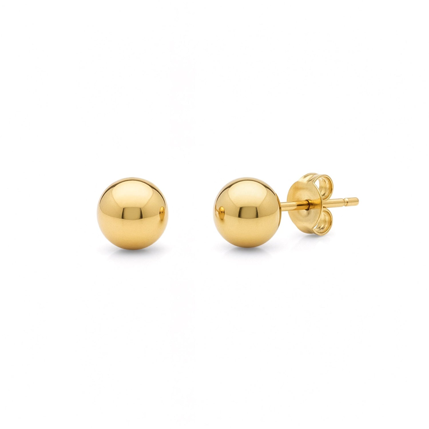 18ct Yellow Gold Polished Ball Stud Earrings -- 5mm