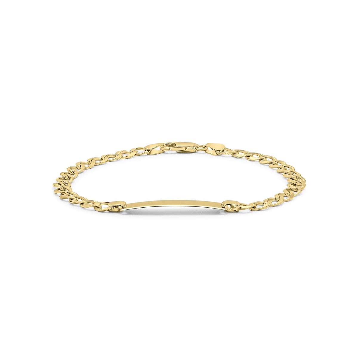 9ct Yellow Gold Open Link Curb ID Bracelet