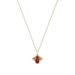 Gold Plated Sterling Silver Natural Baltic Amber Bee Pendant