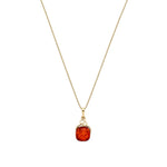 Gold Plated Sterling Silver Natural Baltic Amber Celtic Drop Pendant