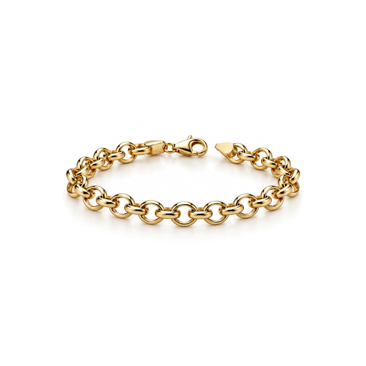Gold-Plated Sterling Silver Oval Belcher Bracelet