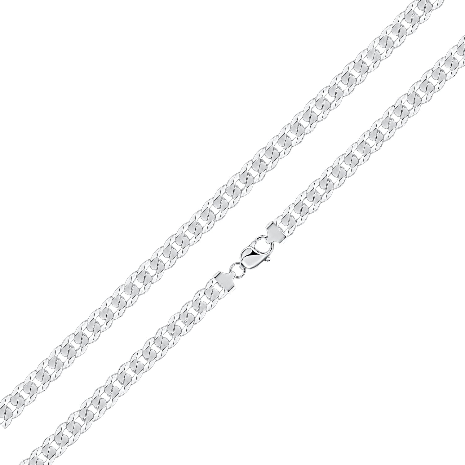 Sterling Silver 8.5mm Curb Necklace