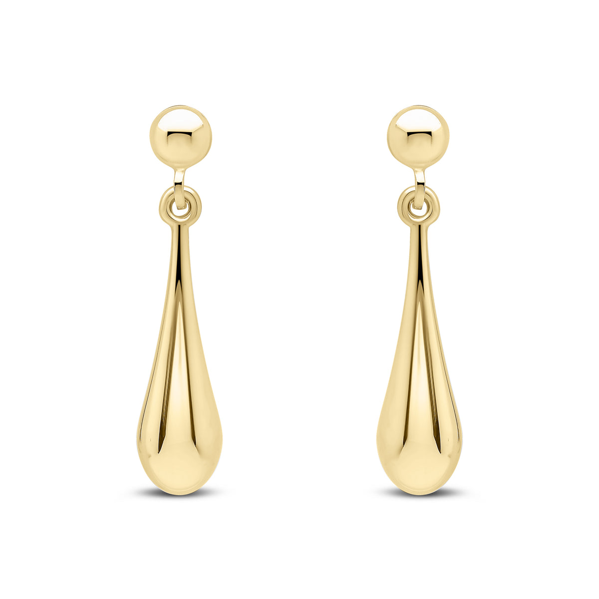9ct Gold Polished Torpedo Drop Earrings