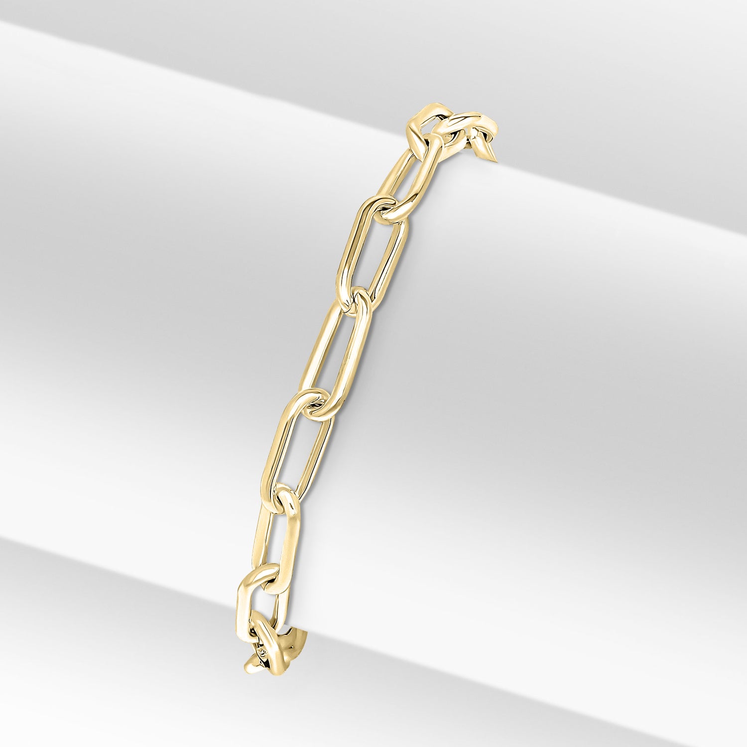 18ct Gold Vermeil 4x12mm Paperchain Link Bracelet