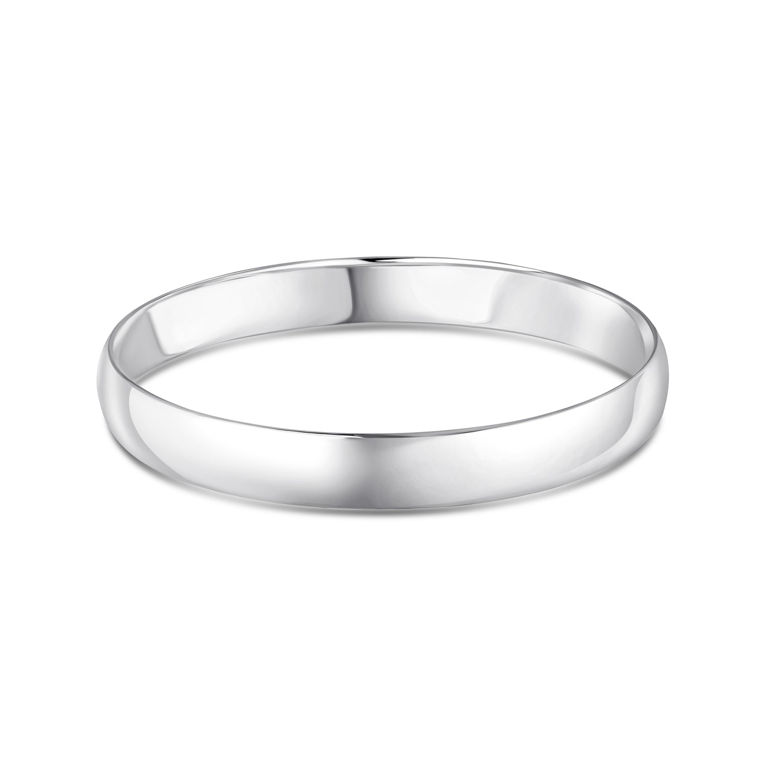 Sterling Silver 10mm Solid Round Court Bangle