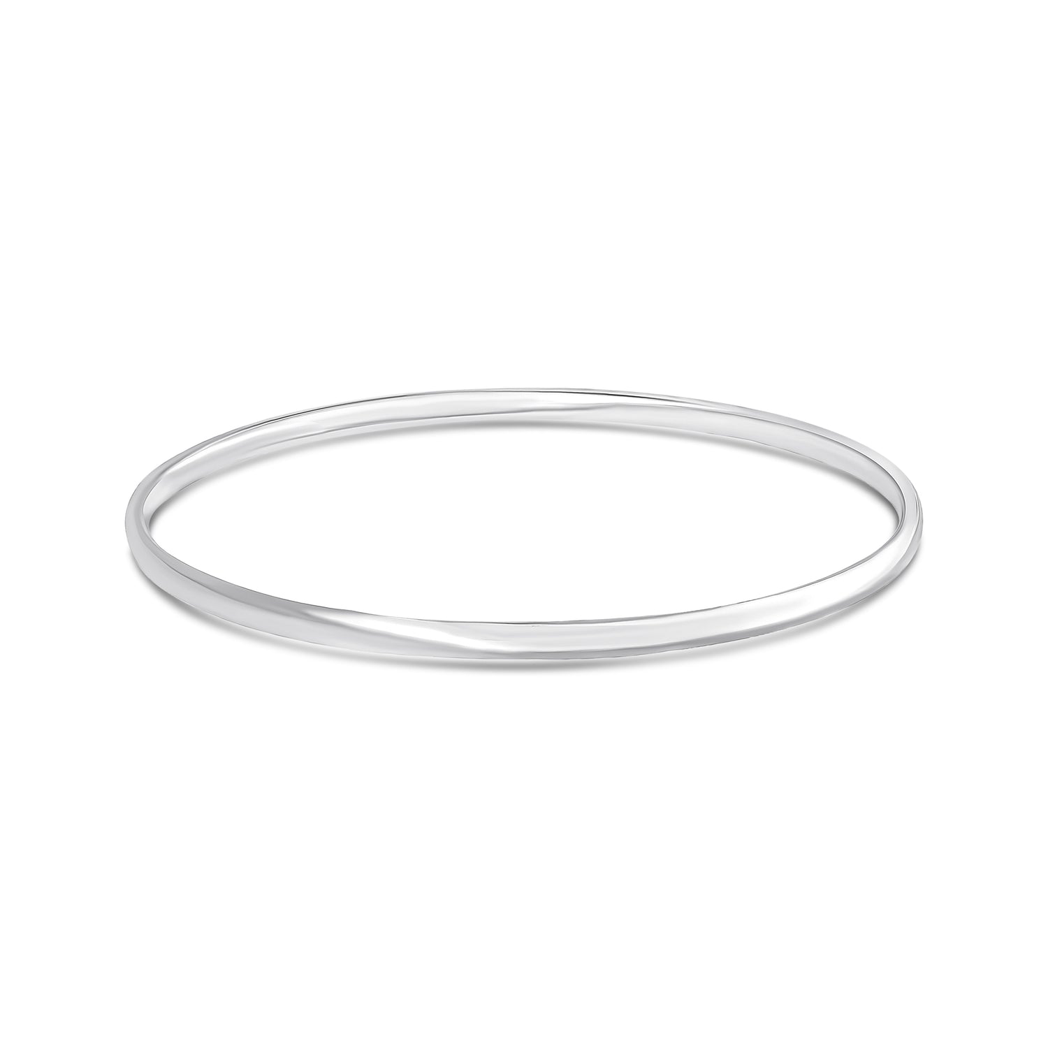 Sterling Silver 3mm Solid Court Bangle