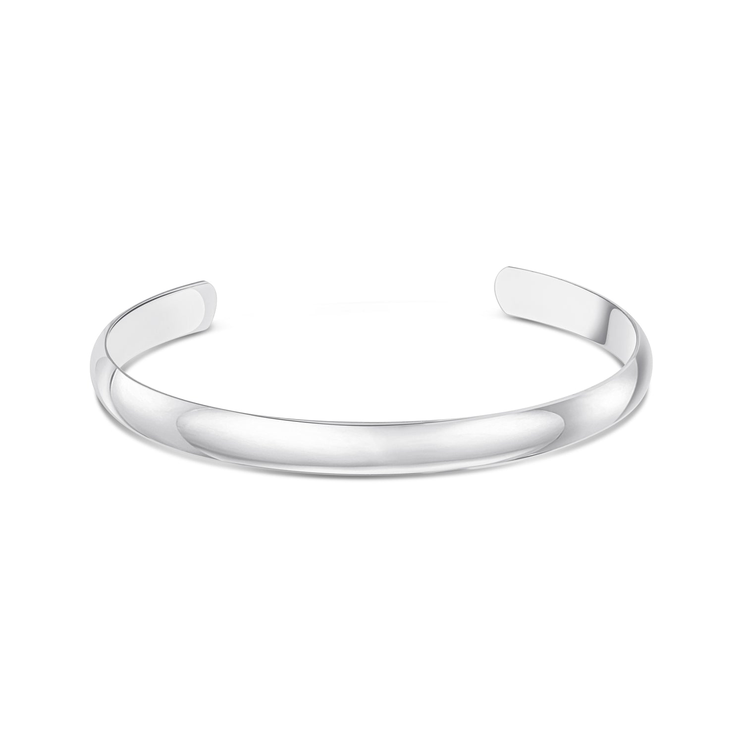 Sterling Silver 6mm Solid Court Torque Bangle