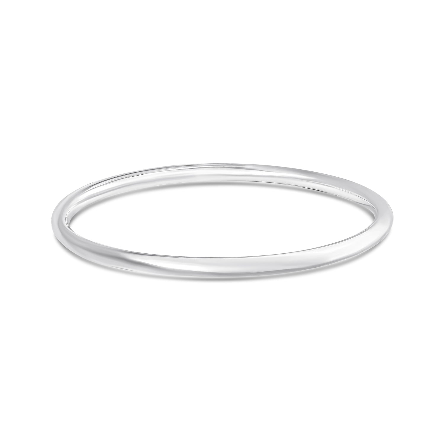 Silver Solid 4mm Round Bangle