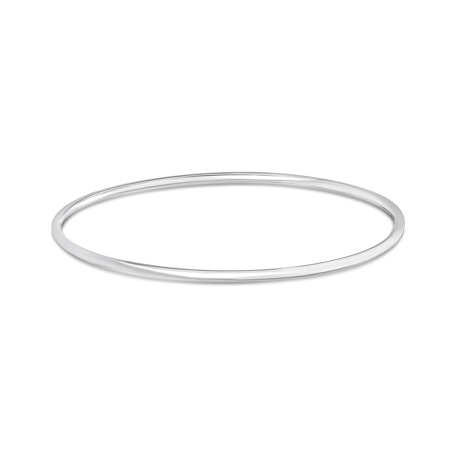 Silver 2mm Solid Round Bangle