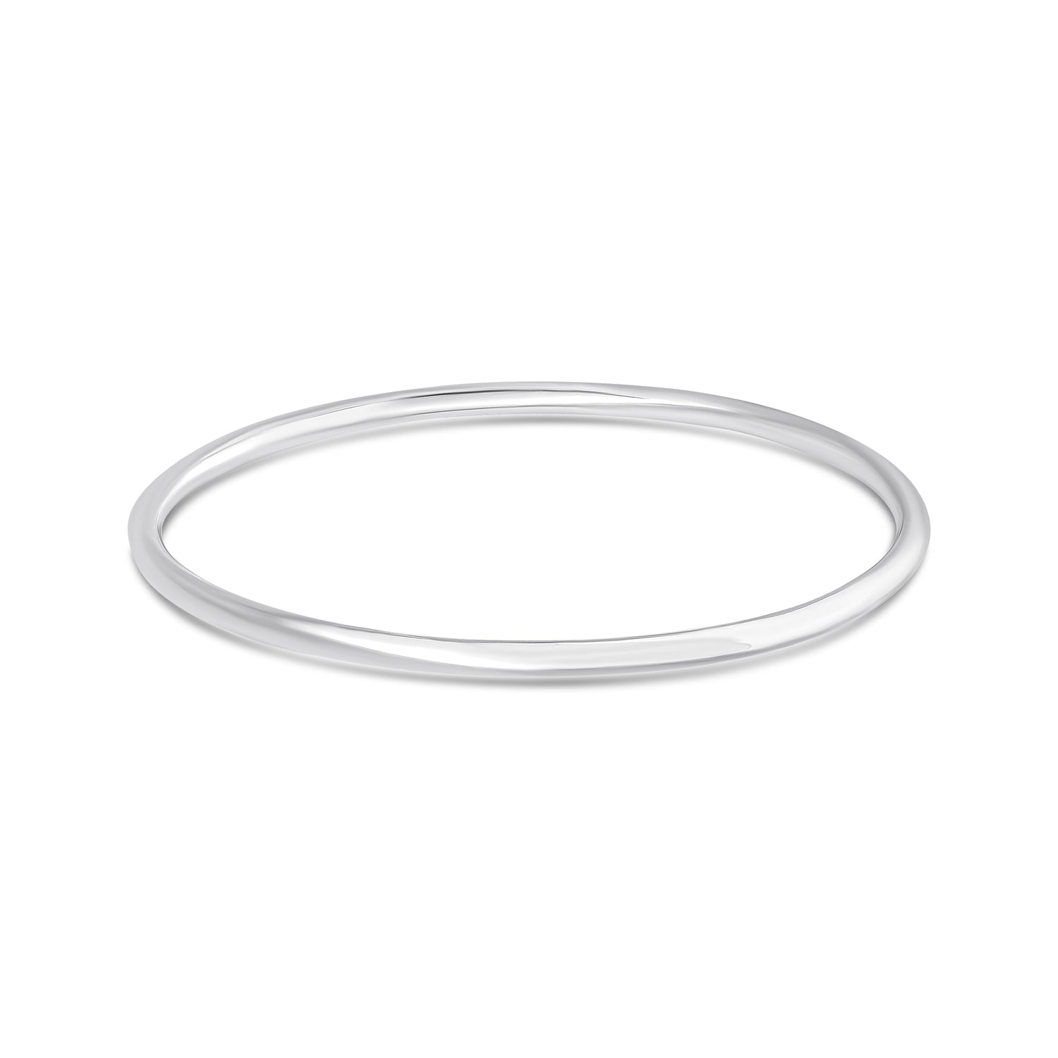 Sterling Silver 3mm Solid Round Bangle
