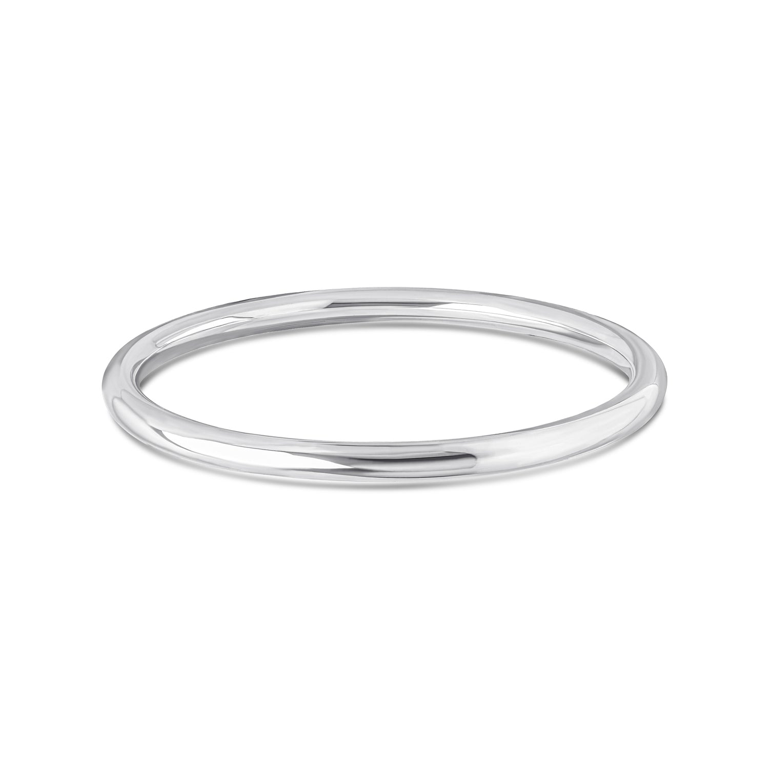 Sterling Silver 5mm Solid Round Bangle