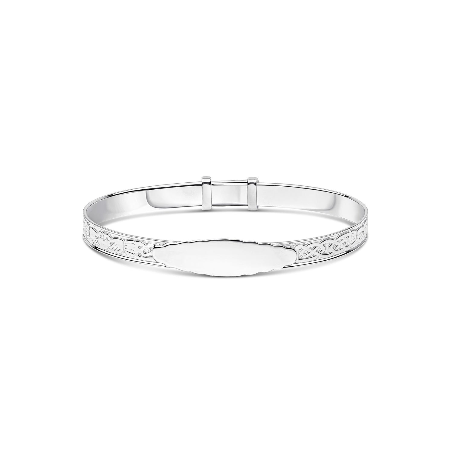 Sterling Silver Claddagh Ring Baby Bangle