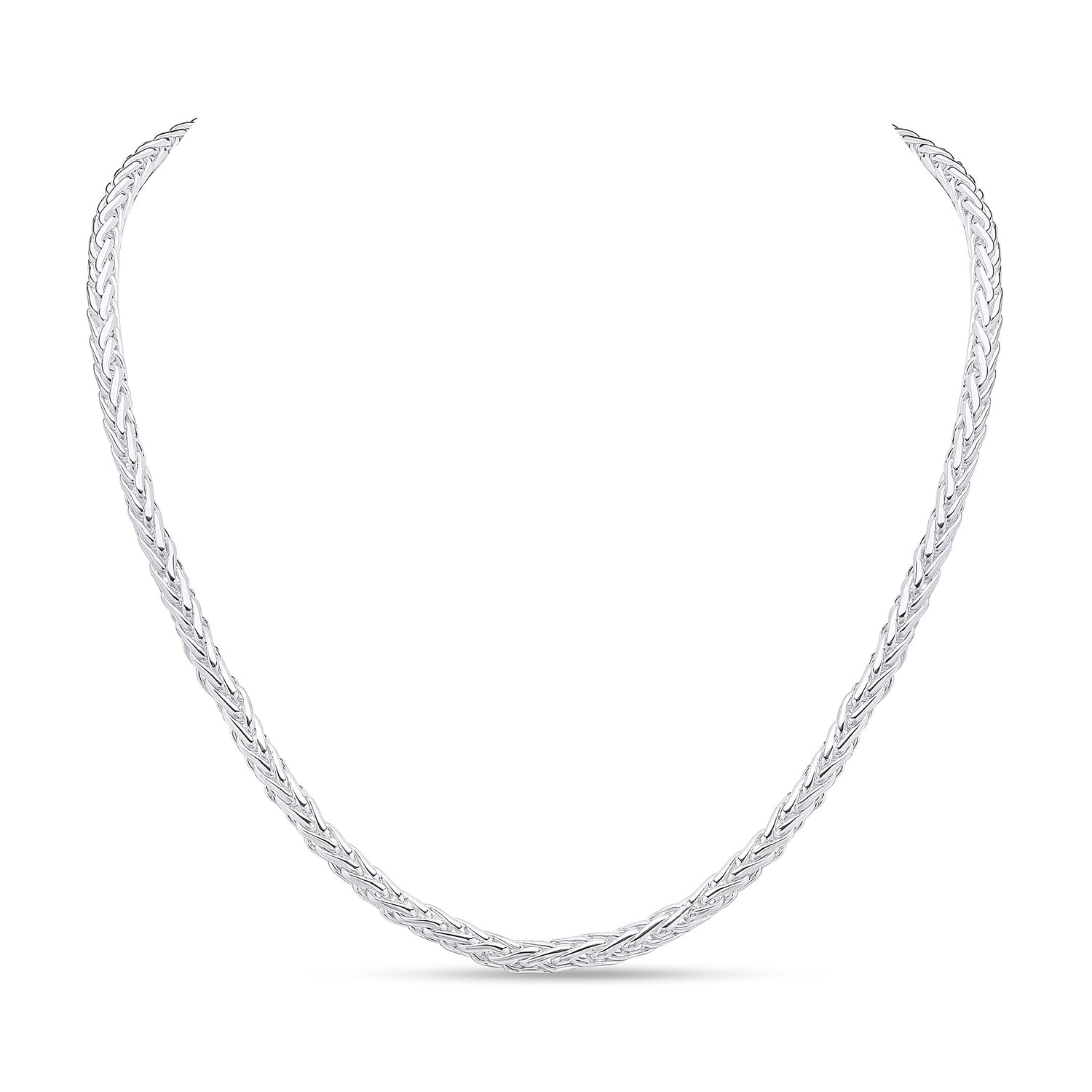 Sterling Silver 4.9mm Spiga Necklace