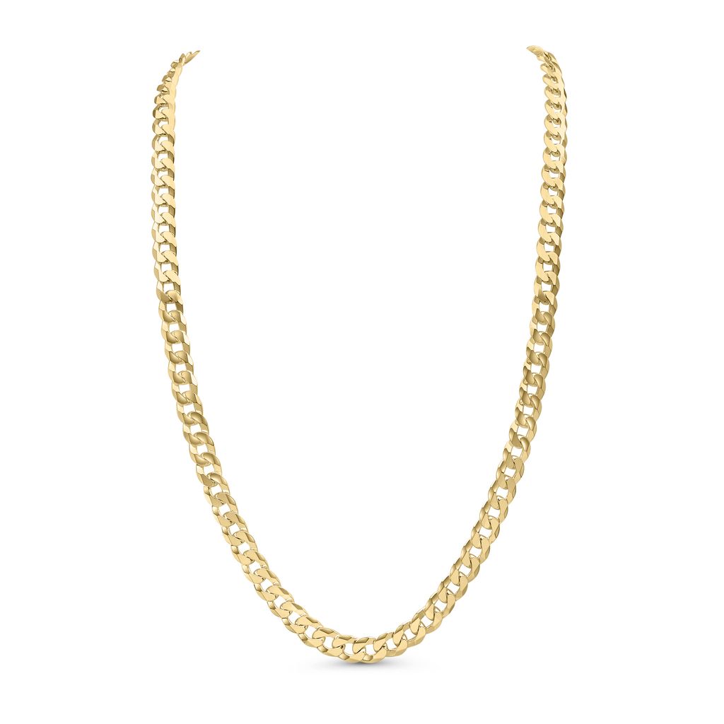 18ct Gold Vermeil on Sterling Silver 6.5mm Curb Necklace